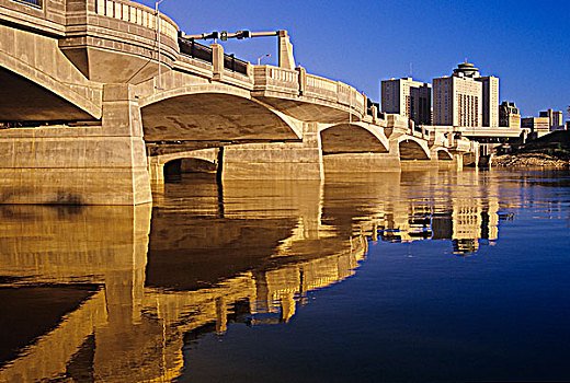 桥,红河,曼尼托巴,加拿大