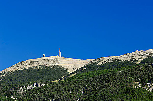 顶峰,旺图山,气象站,沃克吕兹省,法国南部,法国,欧洲
