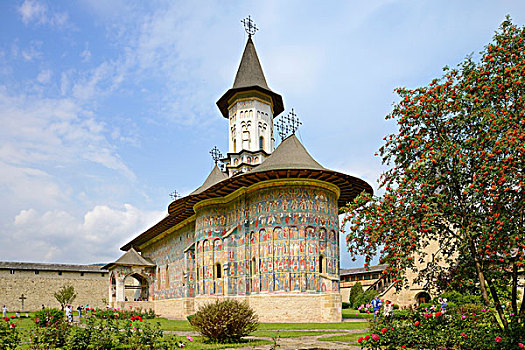 涂绘,寺院,北方,摩尔达维亚,罗马尼亚,欧洲