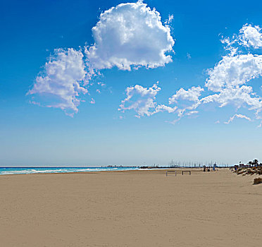 海滩,沙子,瓦伦西亚,西班牙