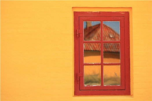 红色,窗户,橙色,墙壁,建筑细节