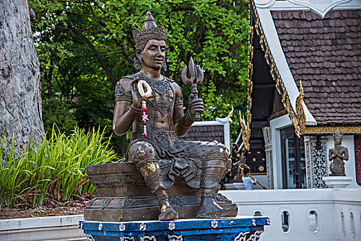 泰国清迈古城契迪龙寺,wat,chedi,luang,偏殿