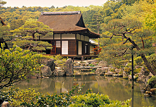 花园,京都,日本