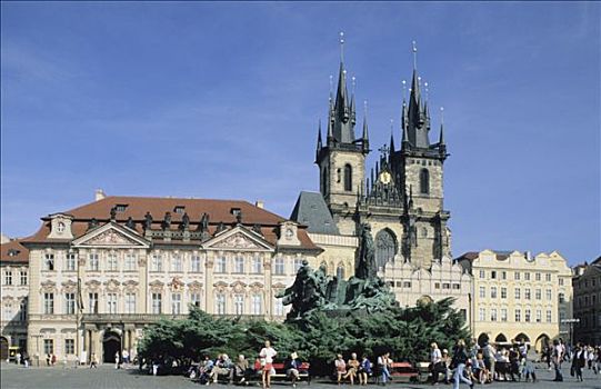 捷克共和国,布拉格,老城广场,纪念