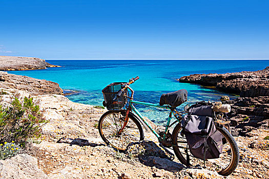 米诺卡岛,海滩,低劣,自行车