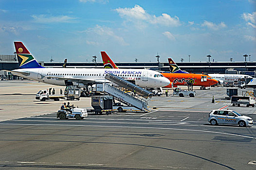 飞机,南非,航空公司,国际机场,约翰内斯堡,非洲