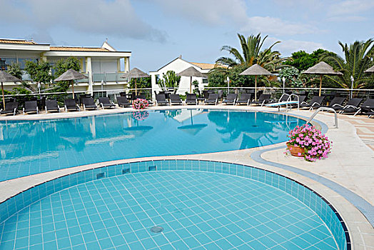 游泳池,酒店,复杂,伊特鲁里亚海,靠近,卡拉布里亚,意大利南部,欧洲
