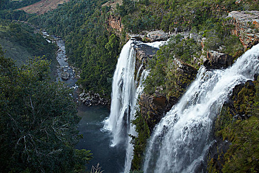 里斯本,瀑布,靠近,普玛兰加省,南非