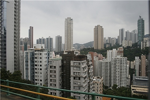 摩天大楼,路,顶峰,香港,中国