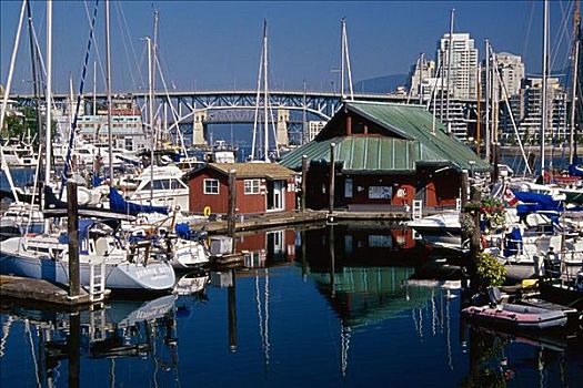 福尔斯湾,码头,温哥华,不列颠哥伦比亚省,加拿大