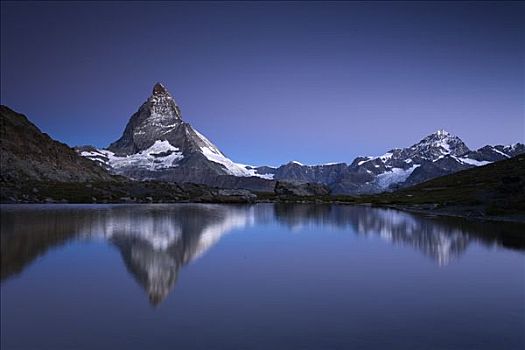 马塔角,反射,湖,阿尔卑斯山,瑞士