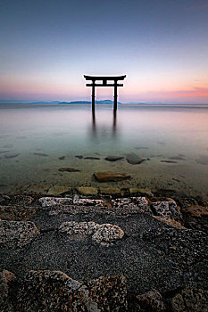 鸟居,琵琶湖,滋贺,日本