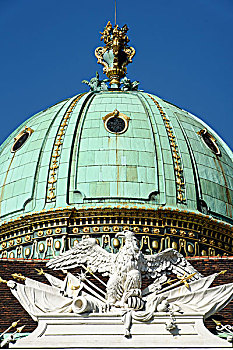 霍夫堡,宫殿,圆顶,门口,维也纳,奥地利,欧洲