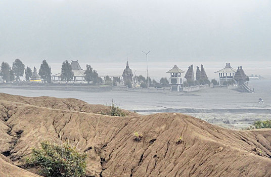 庙宇,靠近,婆罗摩火山,爪哇