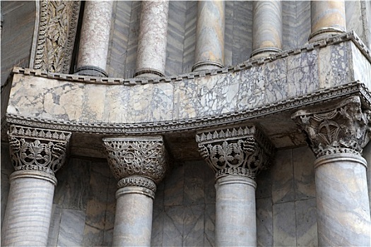 威尼斯,大理石,柱子,门口,大教堂