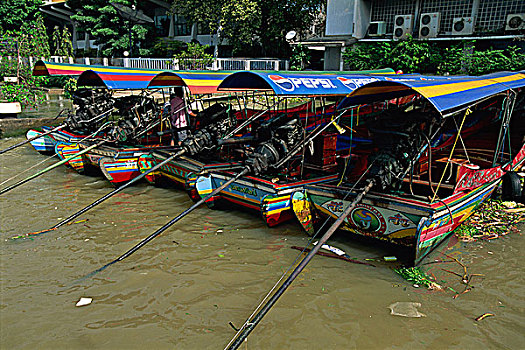 船,河,曼谷