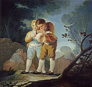 孩子,充气,1778年,艺术家