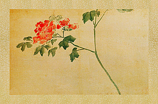 古画,芙蓉,陆治,明朝