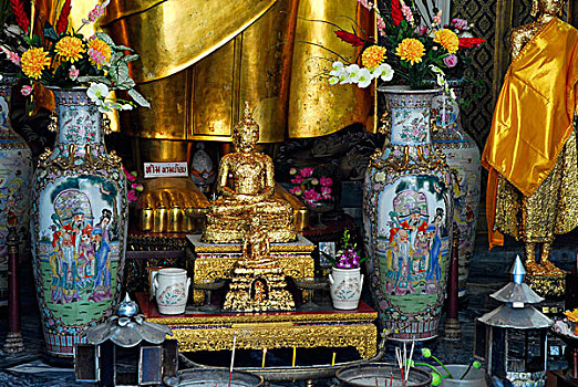 圣坛,佛,雕塑,寺院,庙宇,复杂,市中心,地区,曼谷,泰国,亚洲