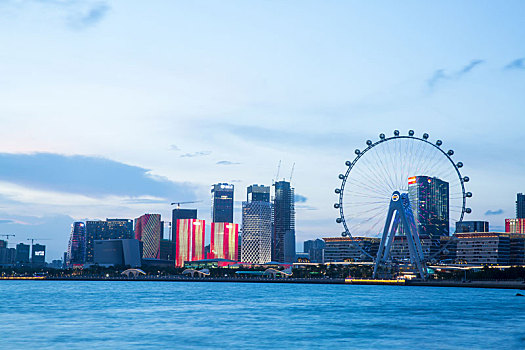 广东省深圳市前海片区夜景