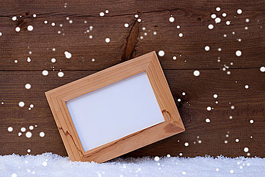 圣诞贺卡,画框,留白,雪