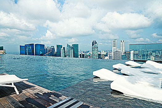 无限,游泳池,码头,湾,沙,新加坡
