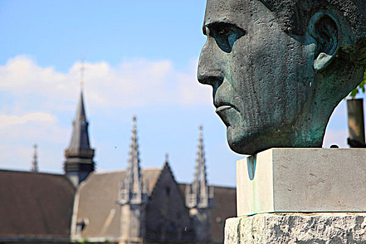 比利时,历史,中心,雕塑