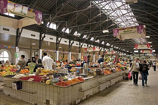 俄罗斯,圣彼得堡,威尼斯,北方,市场,食物,水果,蔬菜,肉,顾客,销售