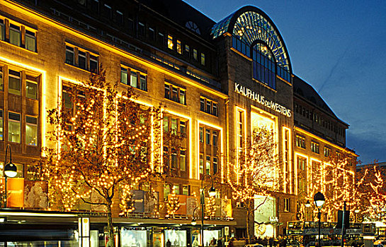 圣诞节,时间,购物,商场,光亮,柏林,德国,欧洲