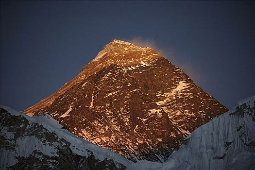 西南方,脸,珠穆朗玛峰,日落,尼泊尔