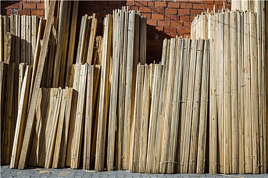 一堆,木头,松树,木料