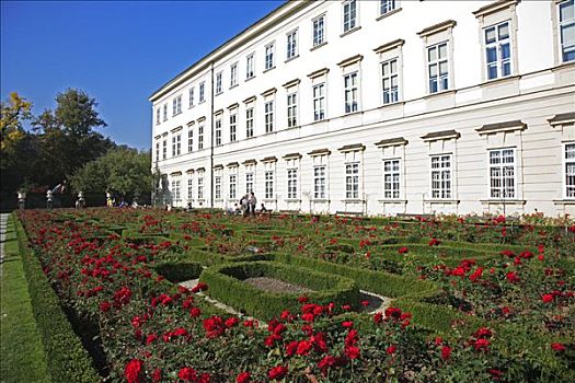 米拉贝尔花园,正面,城堡,米拉贝尔,萨尔茨堡,奥地利