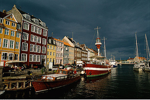 船,港口,哥本哈根,丹麦
