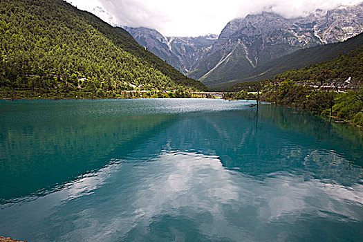 蓝色,山谷,丽江,中国