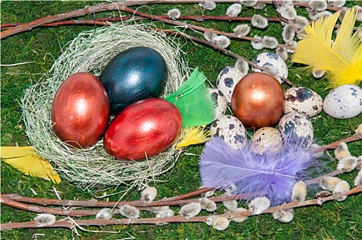 嫩枝,复活节彩蛋