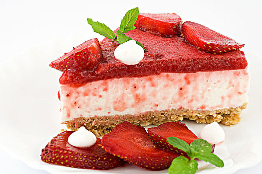 芝士蛋糕,酸奶,草莓