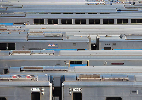 纽约,地铁,火车,停车场,阳光