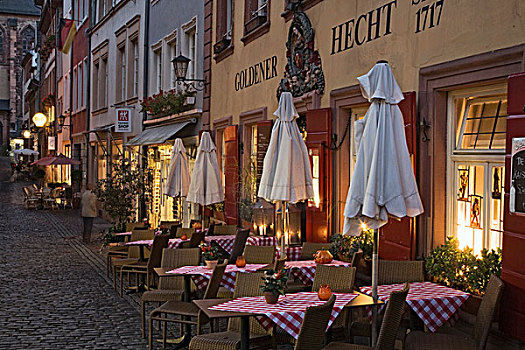 餐馆,老,城镇,海德堡,巴登符腾堡,德国,欧洲