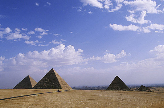 埃及,开罗,吉萨金字塔,左边,基奥普斯,金字塔
