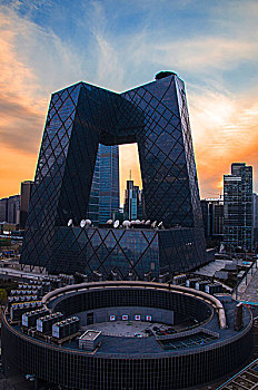 北京城市夜景-央视大楼,大裤衩