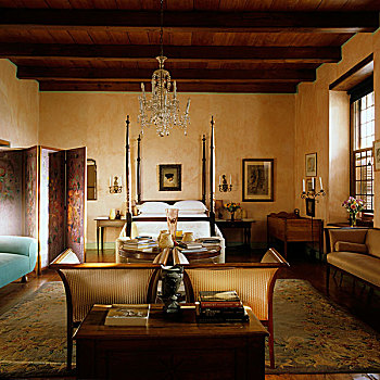 卧室,金色,南非,家,天花板