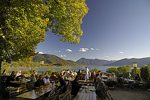 啤酒坊,靠近,泰根湖,巴伐利亚,德国