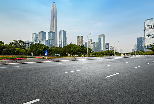 城市道路和现代城市建筑