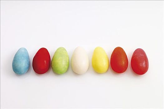 彩色,糖果,蛋,排列