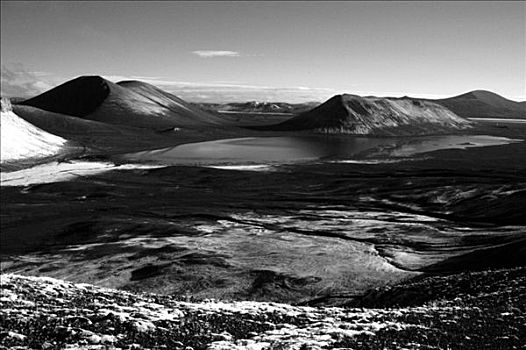宽,火山,沙子,朴素,冰岛