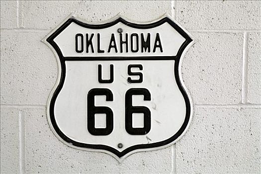 标识,历史,66号公路,俄克拉荷马,美国
