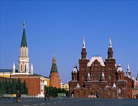 莫斯科,红场,克里姆林宫,历史,博物馆,人