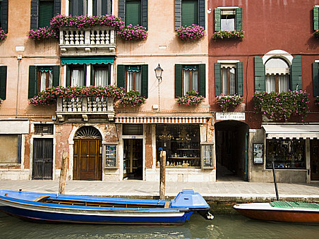 船,建筑,威尼斯,意大利