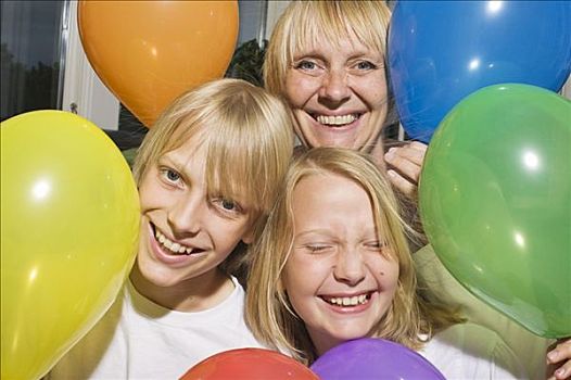 家庭,气球,瑞典
