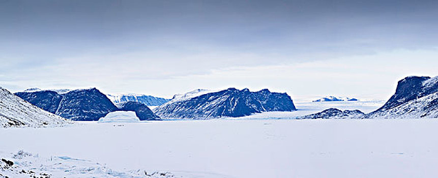 山,雪景